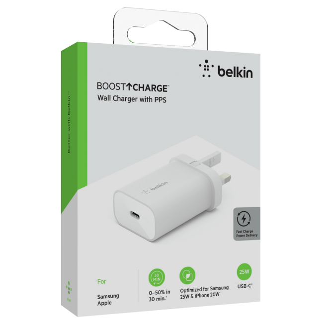 BELKIN BOOST CHARGE USB-C PD 3.0 PPS Wall Charger 25W