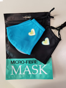 Yellow Heart Micro Fibre Face Mask